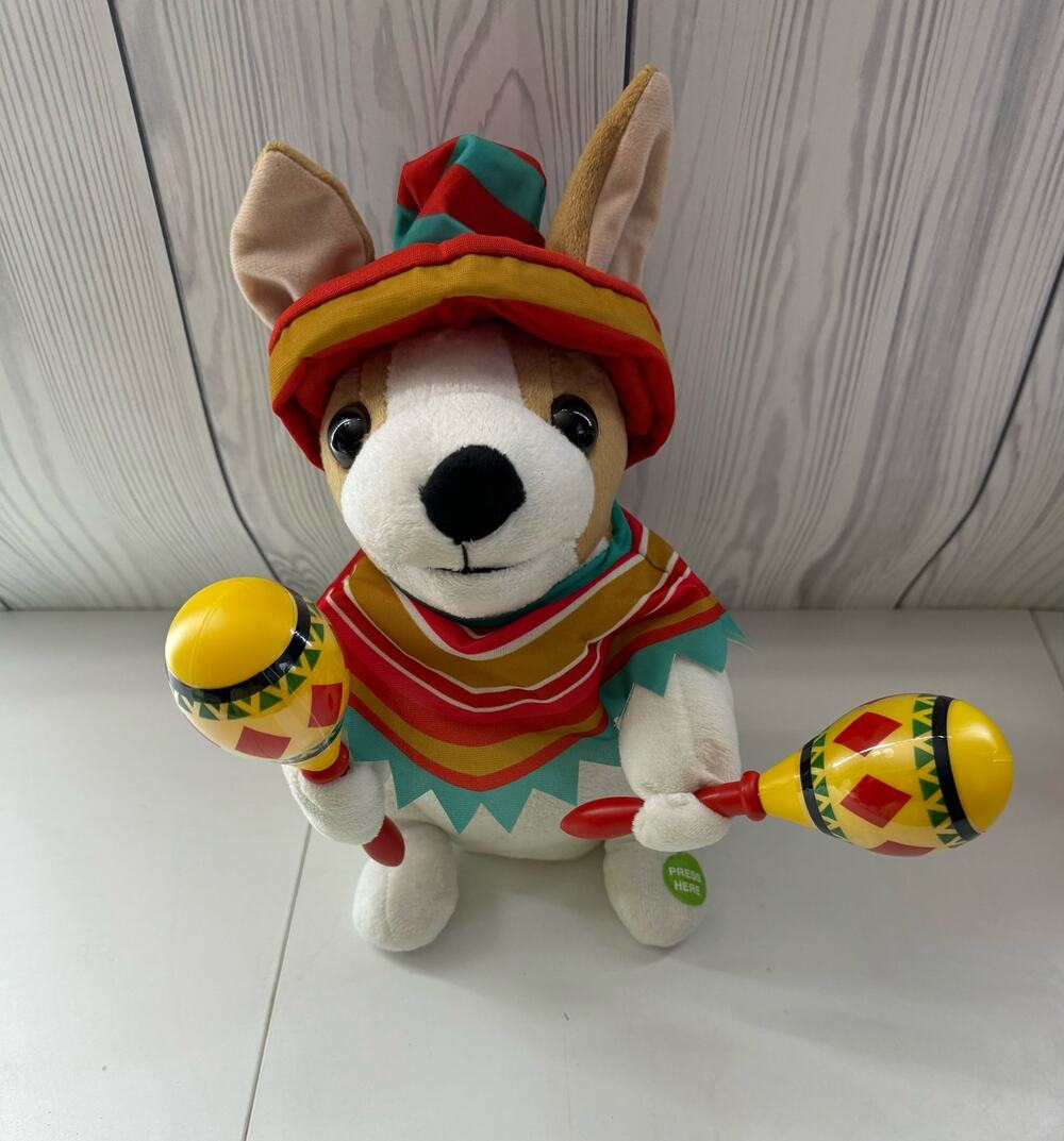 Animated Plush Chihuahua Shaking Maracas & Sings La Bamba